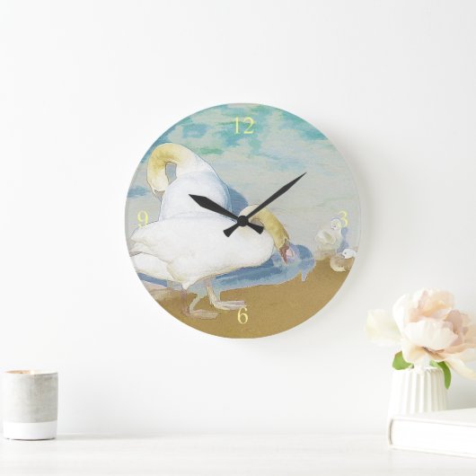 白鳥 ラージ壁時計 (ホーム)