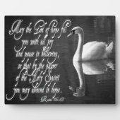 白鳥/希望の主があなたを満たすことを願う。 フォトプラーク (正面)