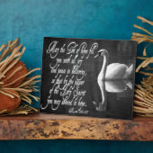 白鳥/希望の主があなたを満たすことを願う。 フォトプラーク (側面)