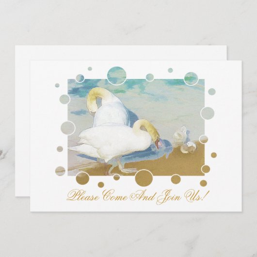 白鳥 招待状 (正面/裏面)