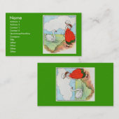 白鳥、海上の白鳥。 水泳、白鳥、水泳! 名刺 (正面/裏面)