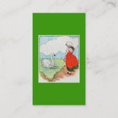 白鳥、海上の白鳥。 水泳、白鳥、水泳! 名刺 (裏面)