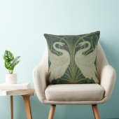 「白鳥、突進およびアイリス」壁紙のデザイン クッション (椅子)