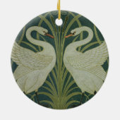 「白鳥、突進およびアイリス」壁紙のデザイン セラミックオーナメント (裏面)