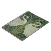 「白鳥、突進およびアイリス」壁紙のデザイン ノートブック (左側)