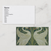 「白鳥、突進およびアイリス」壁紙のデザイン 名刺 (正面/裏面)