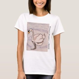 白鳥 - 美しい包みの中の強さ  Tシャツ