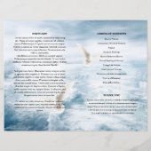 白鳩と空の葬儀プログラムテンプレート (裏面)