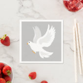 白鳩の鳥が灰色 スタンダードカクテルナプキン (インサイチュ)