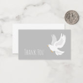 白鳩の鳥が灰色 ノートカード (正面/裏面インサイチュ)