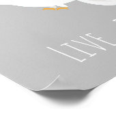 白鳩の鳥が灰色 ポスター (角)