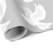 白鳩の鳥が灰色 ラッピングペーパー (ロールコーナー)