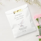 白鳩の鳥の種記念の葬儀 フェイバーバッグ (封をした状態)