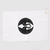 白鶴に向かって ゴルフタオル (横)
