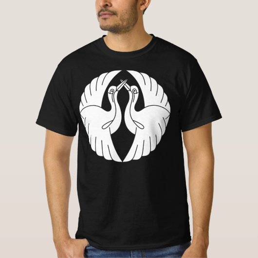 白鶴に向かって Tシャツ (正面)