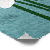 白鷺とハス（蓮に白鷺） ポスター (角)