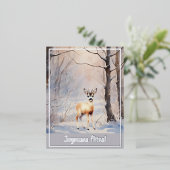 白鷺の花 – イシジカ 箔シーズンポストカード (立ち正面)