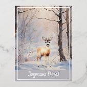 白鷺の花 – イシジカ 箔シーズンポストカード (正面)