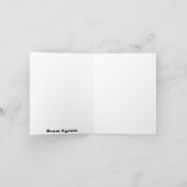 白鷺の鳥の野性生物動物の沼地のメッセージカード カード (内部)