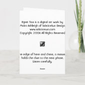 白鷺も カード (裏面)