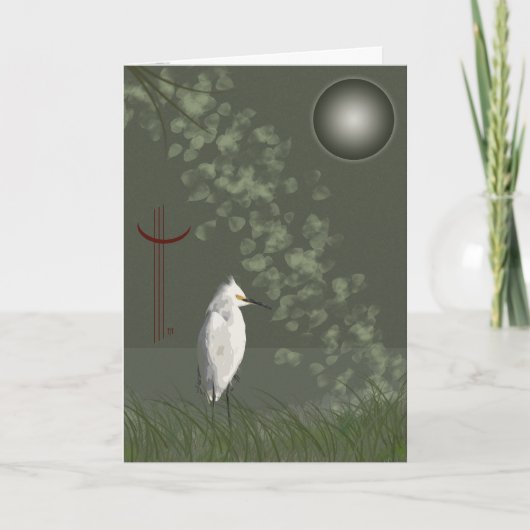 白鷺も カード (正面)