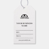 白黒あなたのロゴソーシャルメディア価格ギフトラベル ギフトタグ (正面)