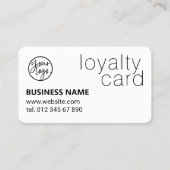 白黒あなたのロゴビジネスロイヤリティカード 名刺 (正面)