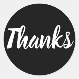 白黒あなた感謝していのビジネスシンプルステッカー ラウンドシール