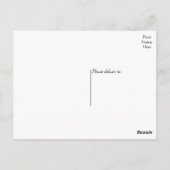 白黒ありがとうございますハート結婚式 ポストカード (裏面)