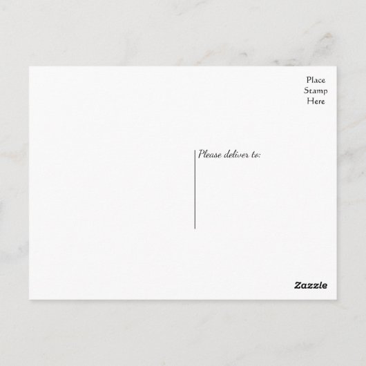 白黒ありがとうございますハート結婚式 ポストカード (裏面)