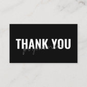 白黒ありがとうソーシャルメディアビジネスロゴ 名刺 (正面)