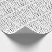 白黒ありがとう ラッピングペーパー (角)