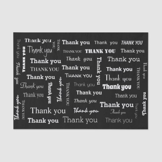 白黒ありがとう 薄葉紙 (正面)