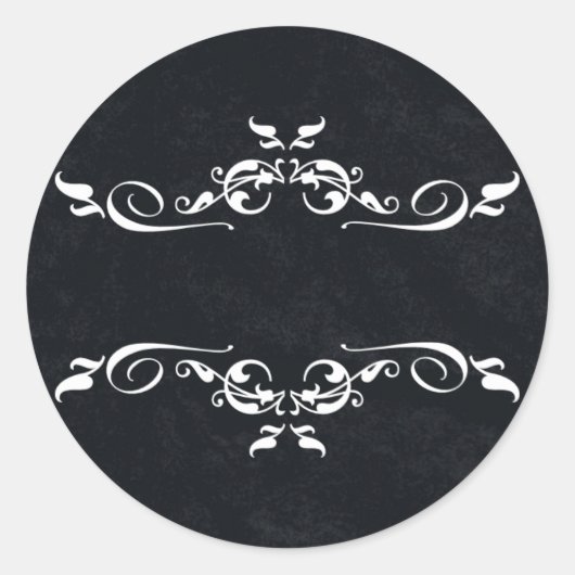 白黒ありパーソナライズされたがとう ラウンドシール (正面)