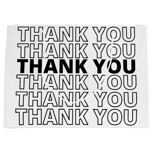 白黒ありモダンがとう ラージペーパーバッグ (正面)