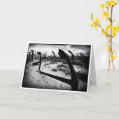 白黒いかりの空白のな挨拶状 カード (黄色い花)