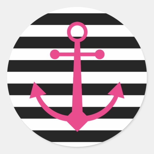 白黒いかりシール ラウンドシール (正面)