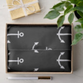 白黒いかりパターン1 薄葉紙 (ギフト)