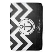 白黒いかりパターン バスマット (正面縦)