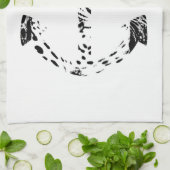 白黒いかりレオパードアイオーバーレイ キッチンタオル (折り畳み)