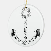白黒いかりレオパードアイオーバーレイ セラミックオーナメント (左)