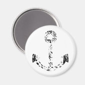 白黒いかりレオパードアイオーバーレイ マグネット (正面/裏面)