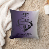 白黒いかり クッション (ブランケット)