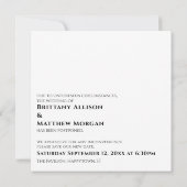 白黒いつ我々がハグできる延期結婚の 招待状 (裏面)