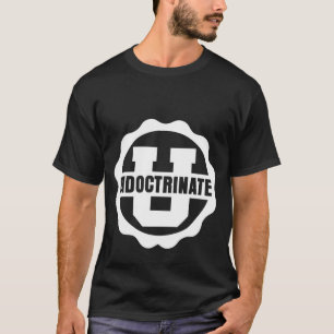 白黒い前部及び背部二重ロゴのTシャツ Tシャツ