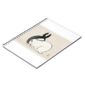 白黒うさぎby河野楳嶺 ノートブック (左側)