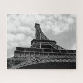 白黒うなり声からのエッフェル塔の眺め- ジグソーパズル (横)