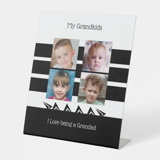 白黒おじいちゃんの写真が大好き 台座サイン (正面)