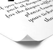 白黒おむつラッフル ポスター (角)