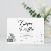 白黒おむつラッフル 招待状 (スタンド正面)